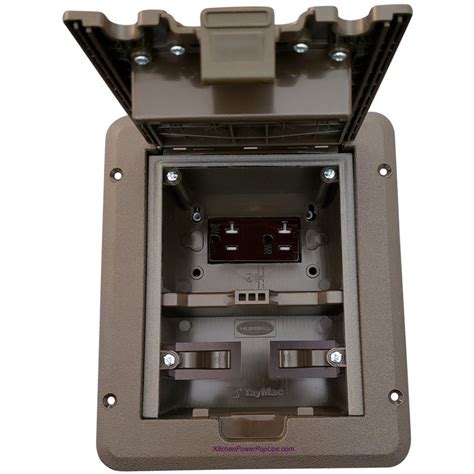 deck electrical outlet box|brown deck outlet box.